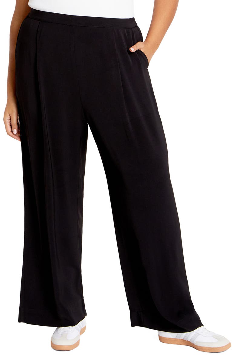 City Chic Brigitta Pull-On Wide Leg Pants, Main, color,
