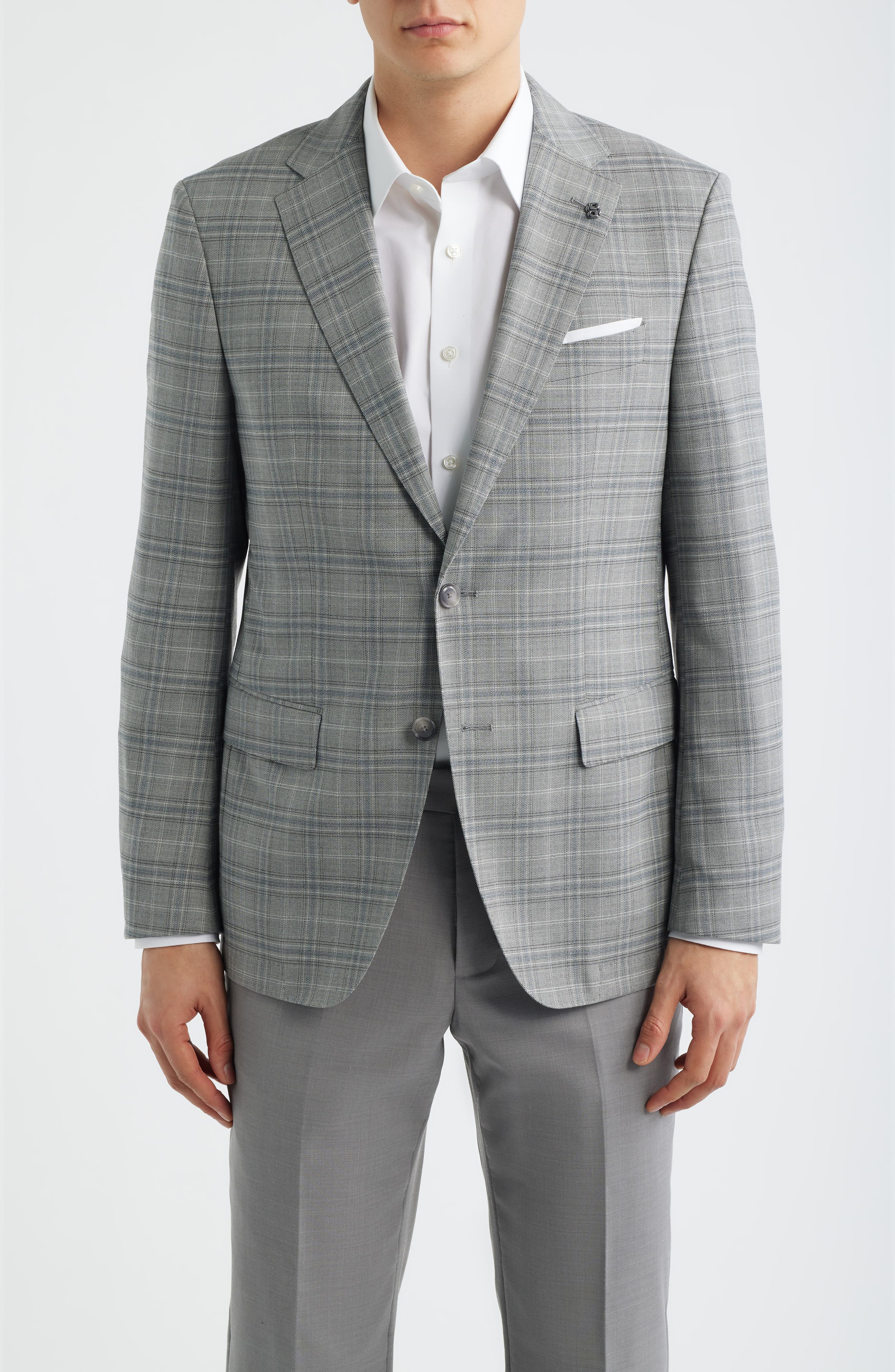 Hutson Slim Fit Plaid Stretch Sport Coat