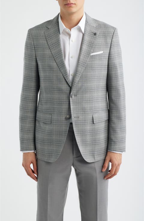 Hutson Slim Fit Plaid Stretch Sport Coat (Regular & Big)