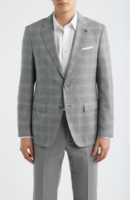 BOSS Hutson Slim Fit Plaid Stretch Sport Coat