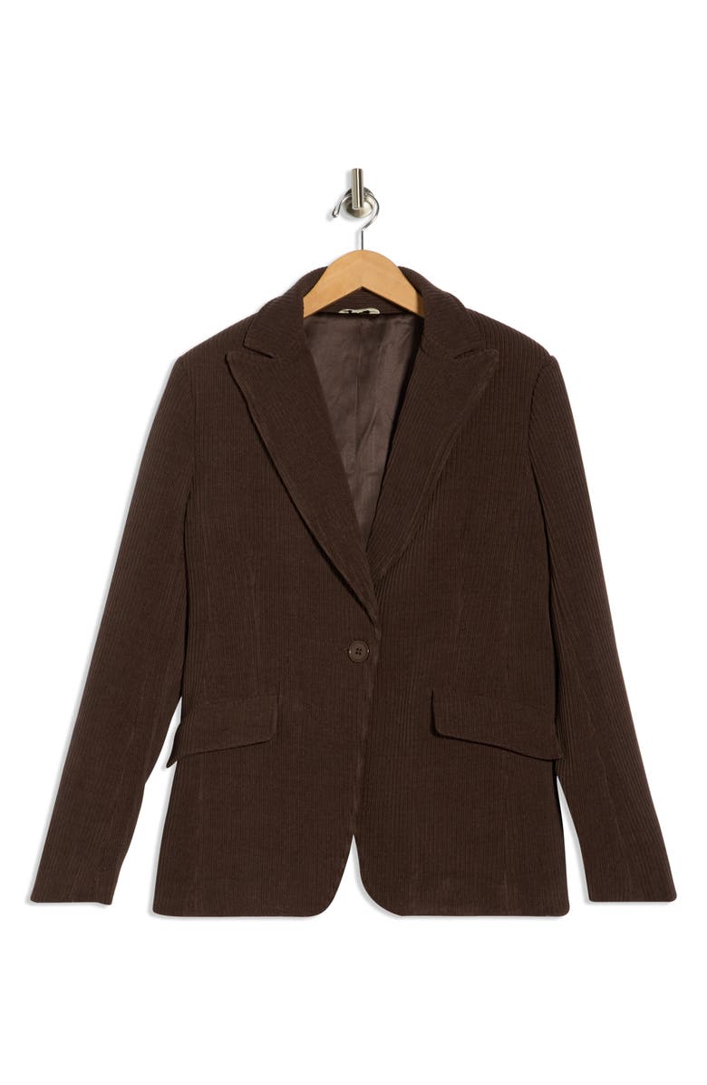One-Button Corduroy Blazer