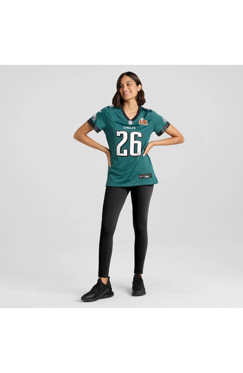 Nike Women's Nike Saquon Barkley Midnight Green Philadelphia Eagles Super Bowl LIX Game Player Jersey, Alternate, color, 