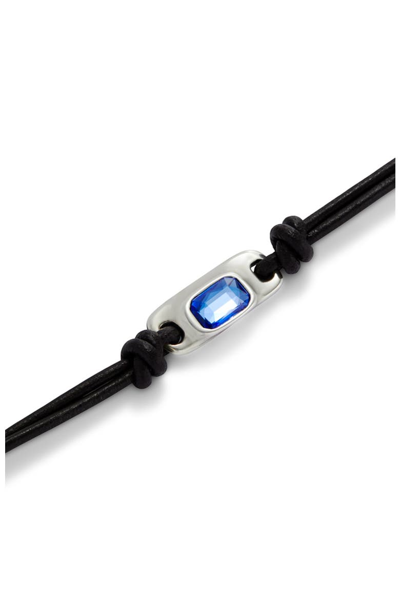 Blue Faceted Crystal Bracelet, Alternate, color, Silver