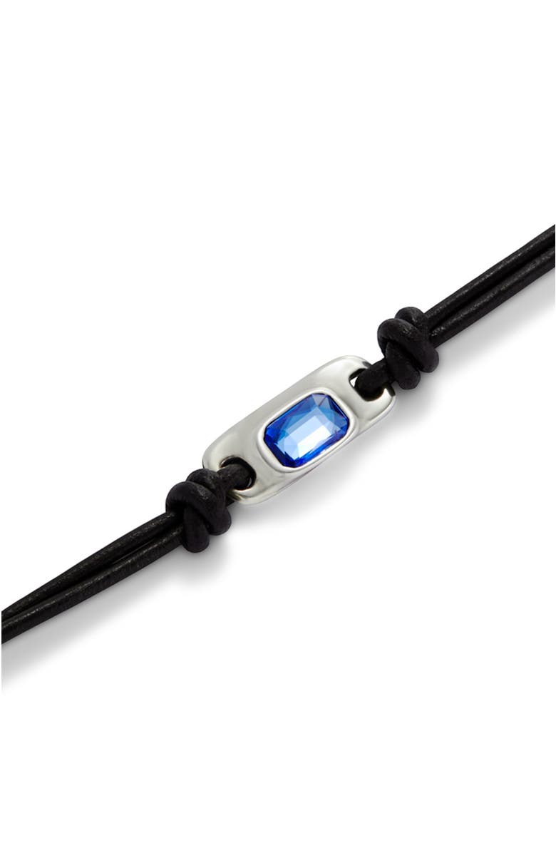 UNODE50 Blue Faceted Crystal Bracelet, Alternate, color, Silver