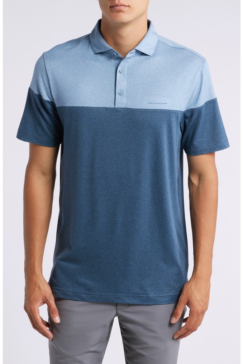 Heater Pro Colorblock Performance Golf Polo, Main, color, LIGHT TEAL