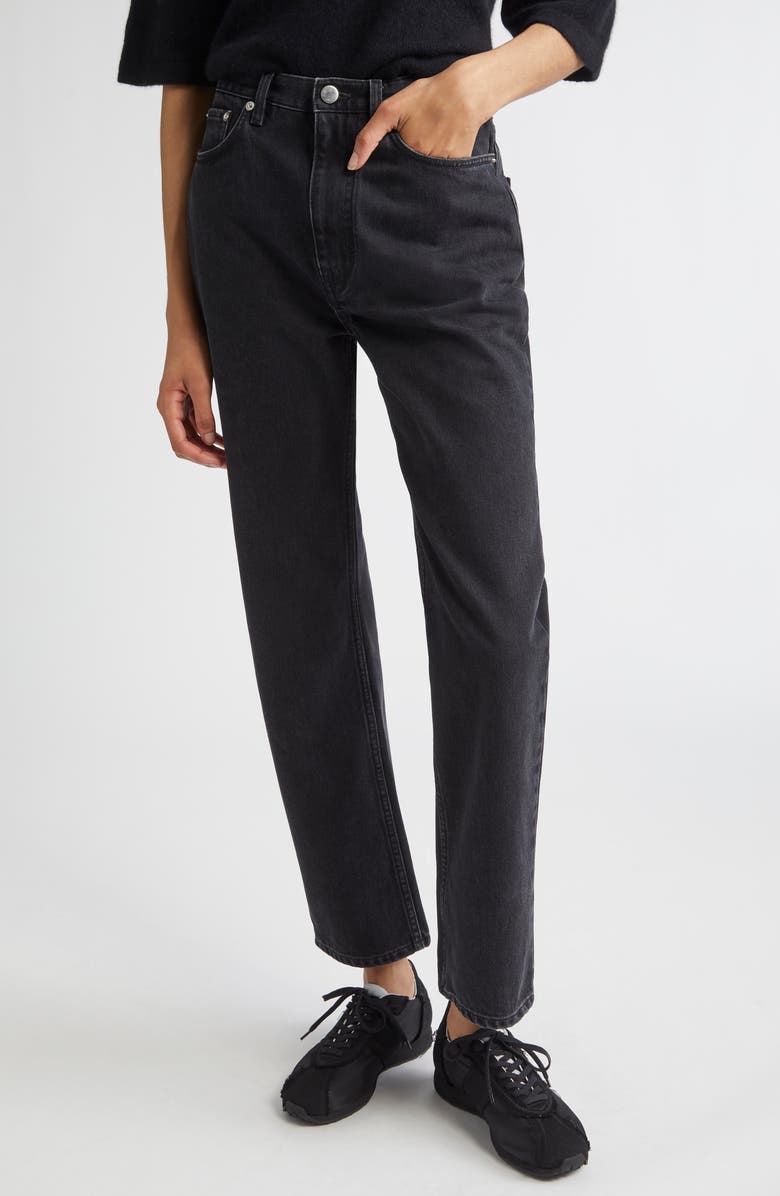 LOULOU DE SAISON Jude Straight Leg Jeans, Main, color, Washed Grey