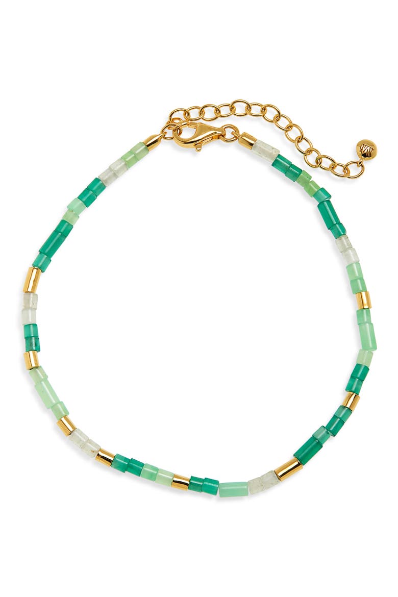 Delphi Beaded Bracelet, Main, color, 18K GOLD VERMEIL / GREEN ONYX