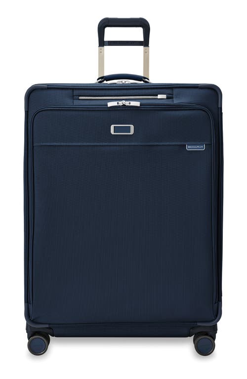 Briggs & Riley Baseline Extra Large Expandable Spinner Suitcase in Navy 