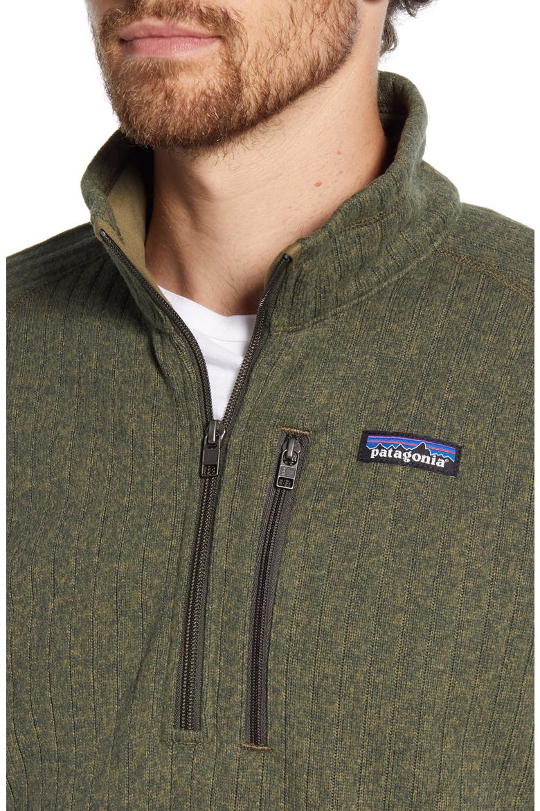 Better Sweater Quarter Zip Pullover, Alternate, color, INDUSTRIAL GREEN RIB KNIT