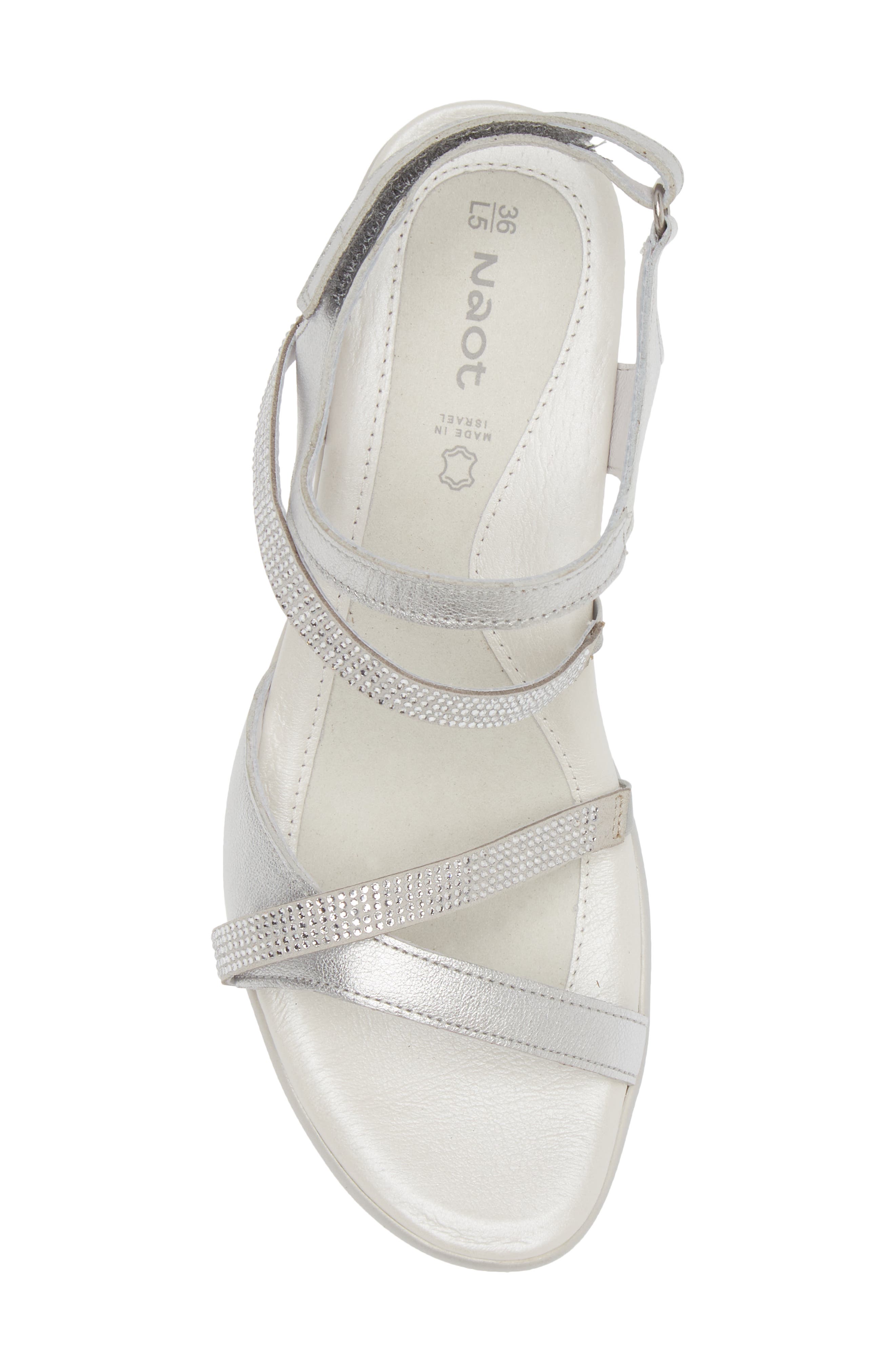 Naot Innovate Sandal, Alternate, color, Soft Silver Leather