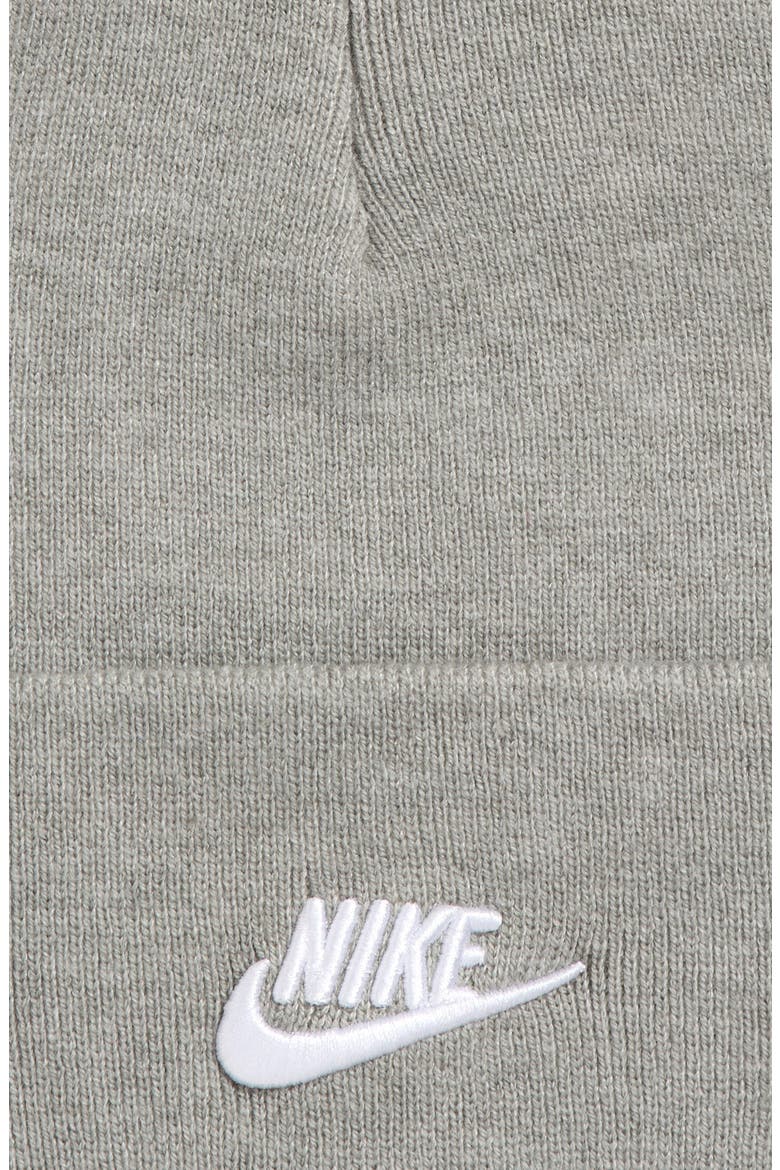 Kids' Peak Beanie, Alternate, color, DARK GREY HEATHER/ WHITE