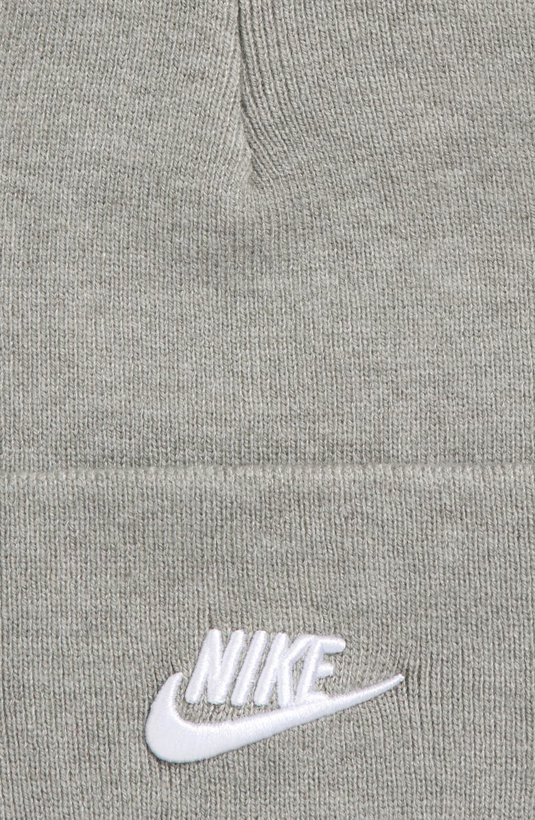 Nike Kids' Peak Beanie, Alternate, color, Dark Grey Heather/ White