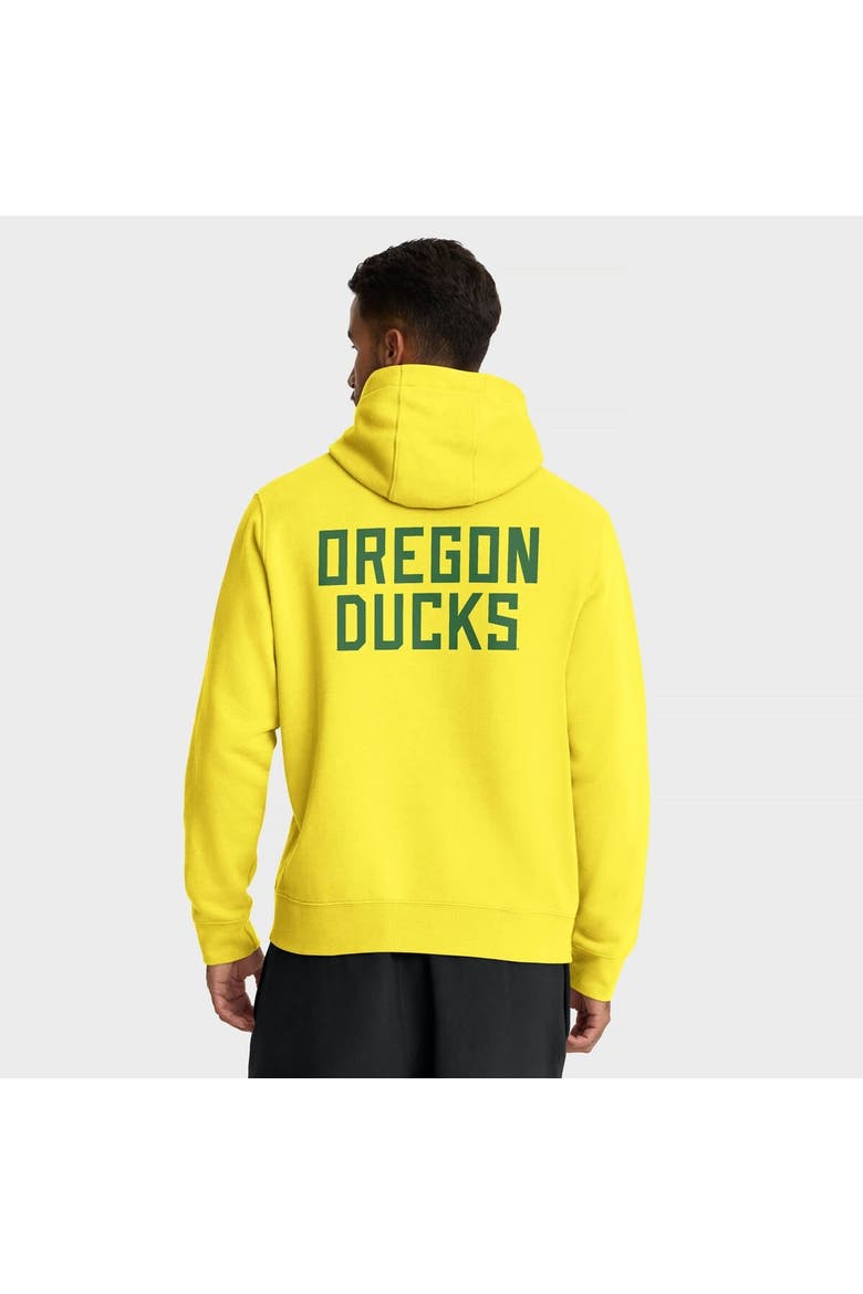 Men's Nike Yellow Oregon Ducks Basketball Two-Hit Club Fleece Pullover Hoodie, Alternate, color, Yellow