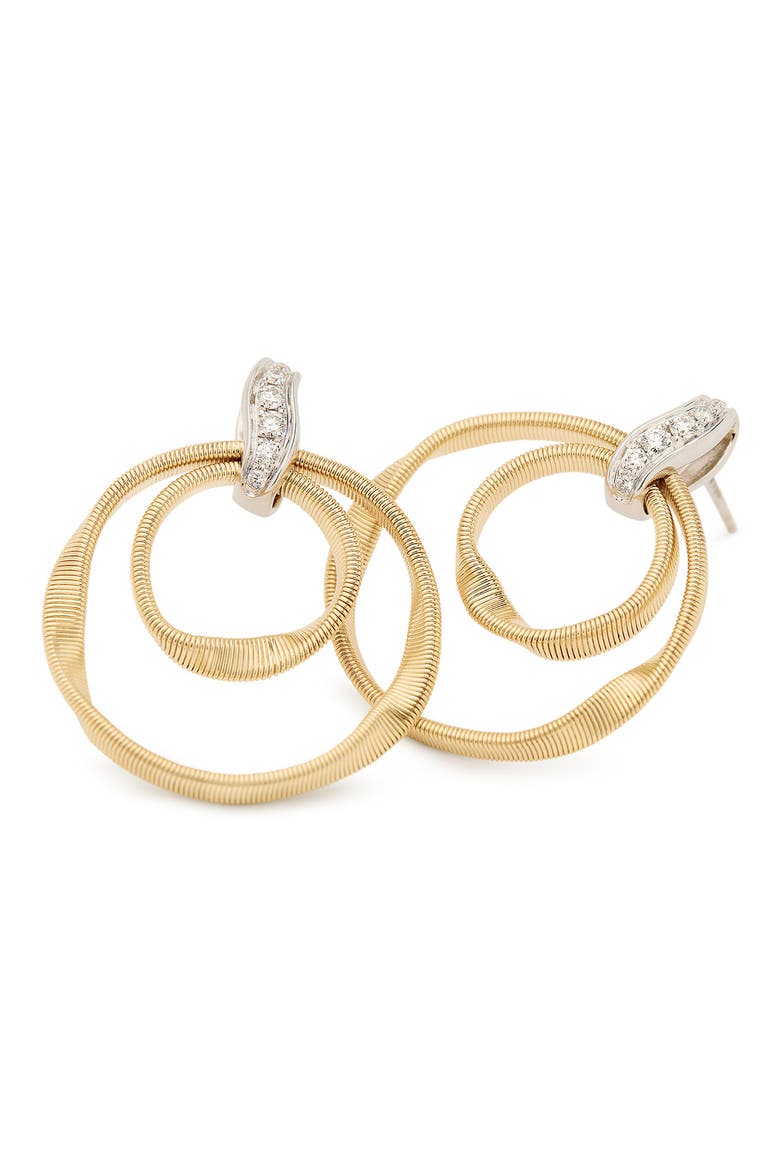 Marrakech 18k Gold Diamond Drop Earrings, Alternate, color, YELLOW/WHITE GOLD