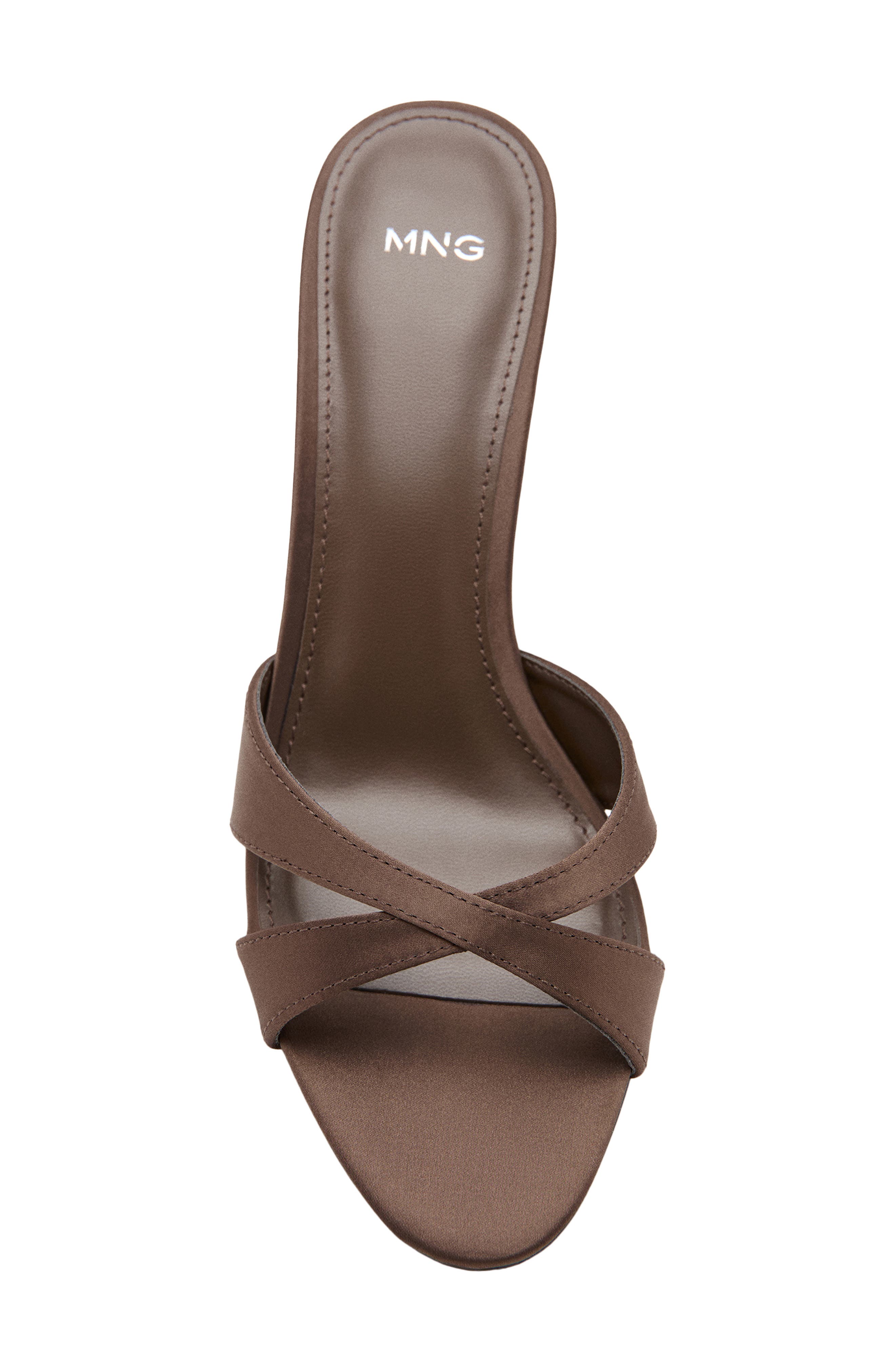 MANGO Slide Sandal, Alternate, color, Chocolate