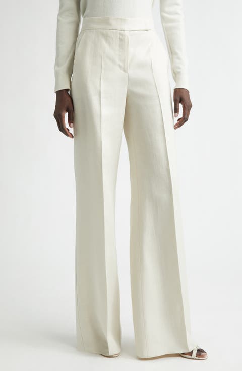 Badesse High Waist Wide Leg Linen Pants