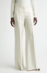 Max Mara Badesse High Waist Wide Leg Linen Pants