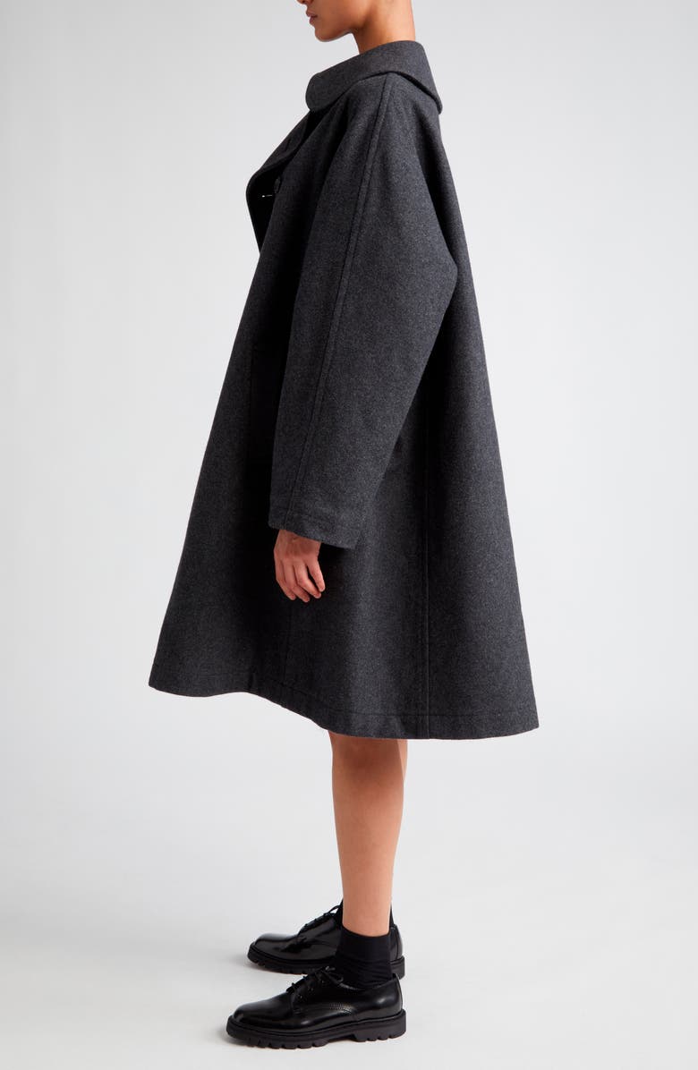 Comme des Garçons Comme des Garçons Double Breasted Melton Wool Coat, Alternate, color,