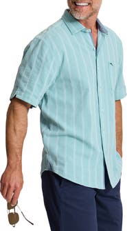 Tommy Bahama Nova Wave Short Sleeve Seersucker Button-Up Shirt