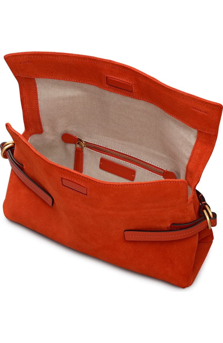 Radley Fleet Street - Suede Medium Flapover Clutch, Alternate, color,