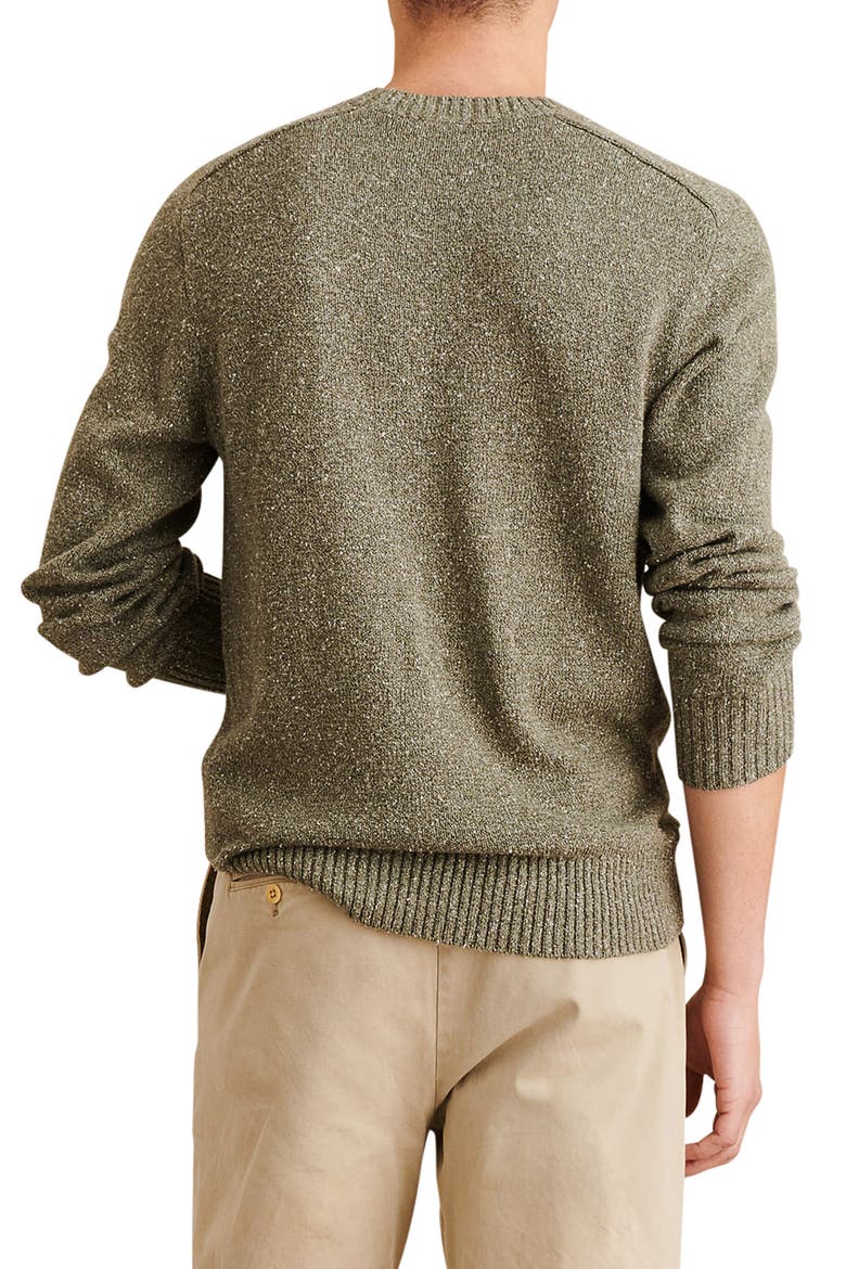 Donegal Cotton & Silk Crewneck Sweater, Alternate, color, GREEN
