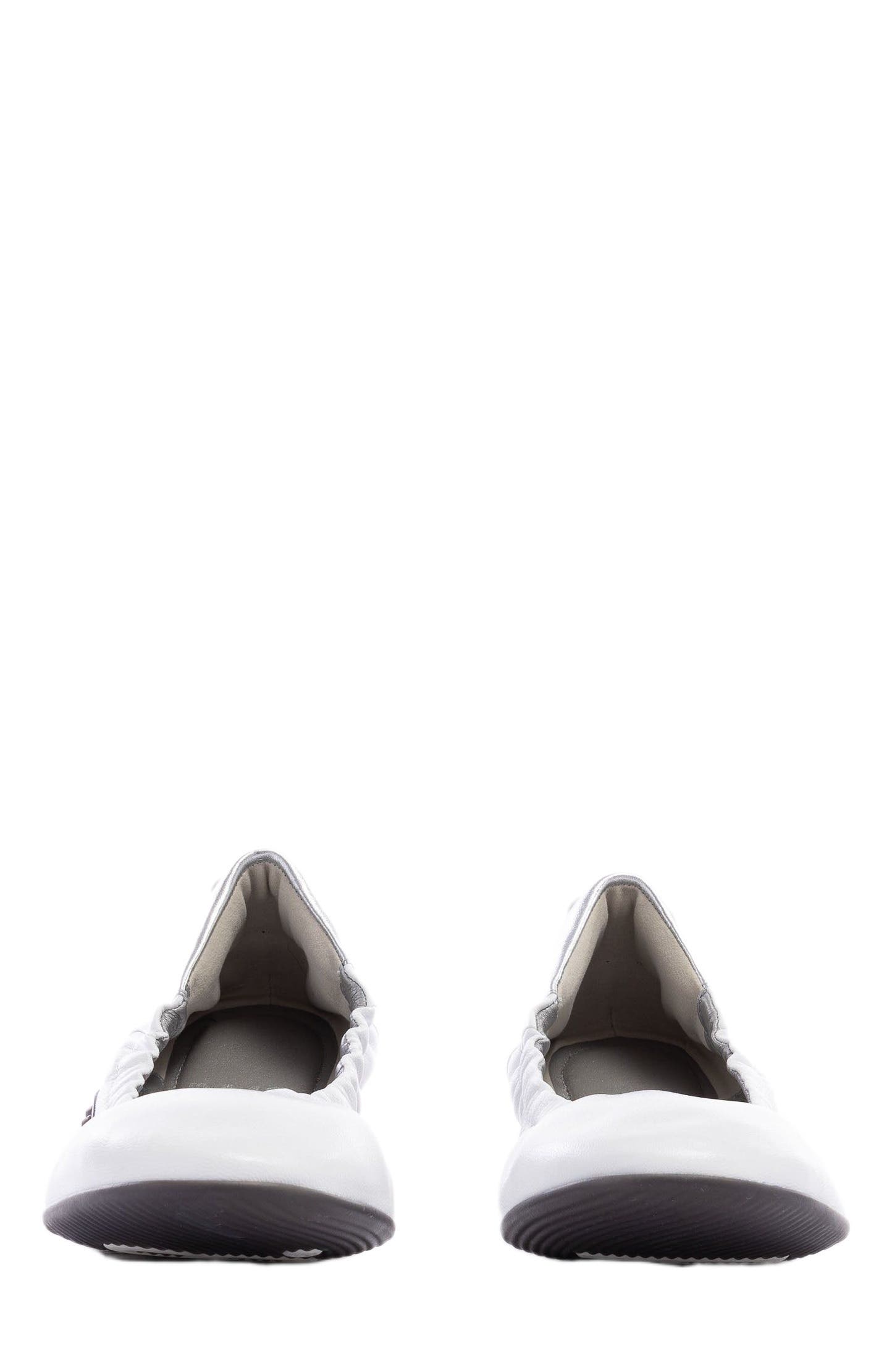 Stella Ballet Flat, Alternate, color, White/Silver