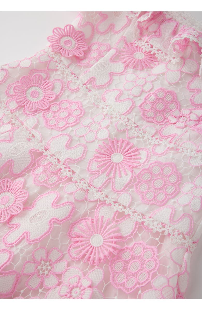 Marlo Kids Haley Embroidered Mini Dress, Alternate, color, Pink