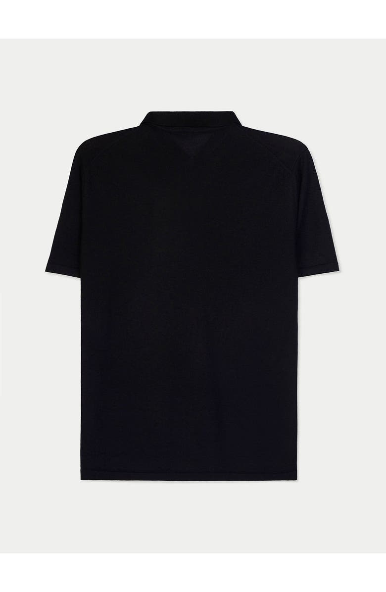 Gobi Cashmere Cashmere Silk Half-Zip Polo Top, Alternate, color, Black