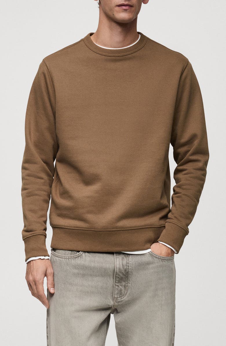 MANGO Regular Fit Cotton Blend Sweatshirt, Main, color,