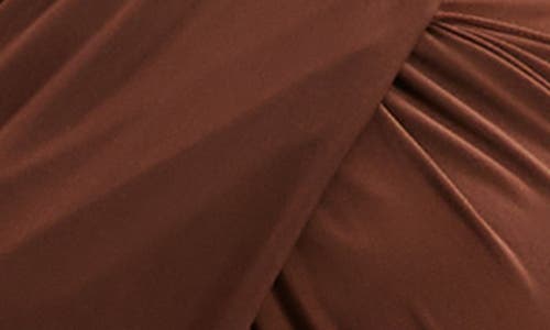 Bardot Aliyah Wrap Front Cutout Bodysuit In Brown