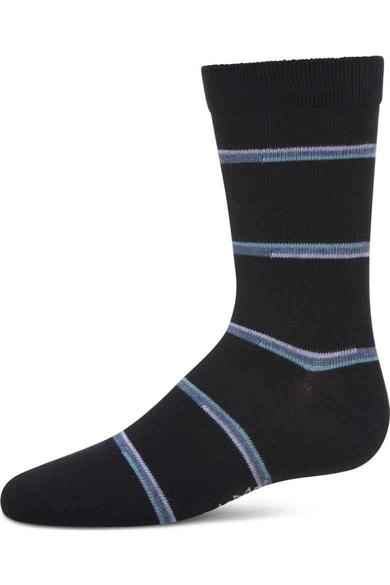 Spacedye Stripe Crew Sock, Main, color, Navy