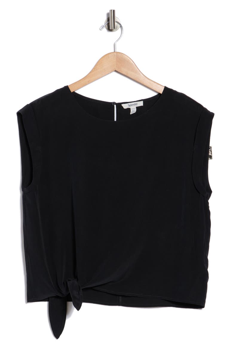 Alessandra Silk Top, Alternate, color, BLACK