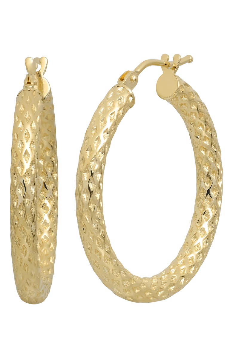 Bony Levy 14K Gold Faceted Hoop Earrings, Main, color, 14K Yellow Gold