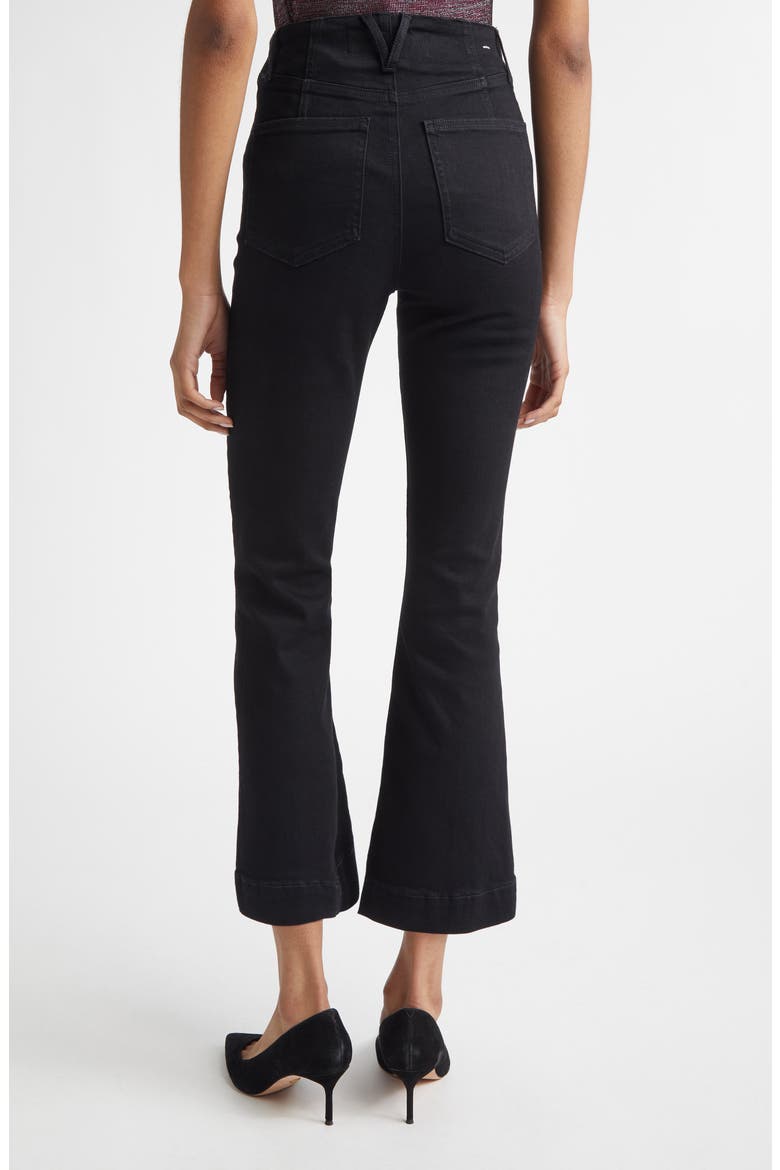 Carson Seamed High Waist Ankle Flare Jeans, Alternate, color, ONYX