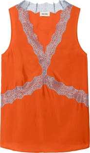 Zadig & Voltaire Tasao Silk Lace Top