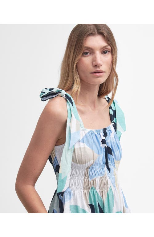 Barbour Nadia Floral Midi Dress In Blue Multi