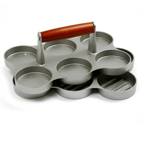 Nonstick Cast Aluminum Mini Burger Press, Makes 6 Sliders