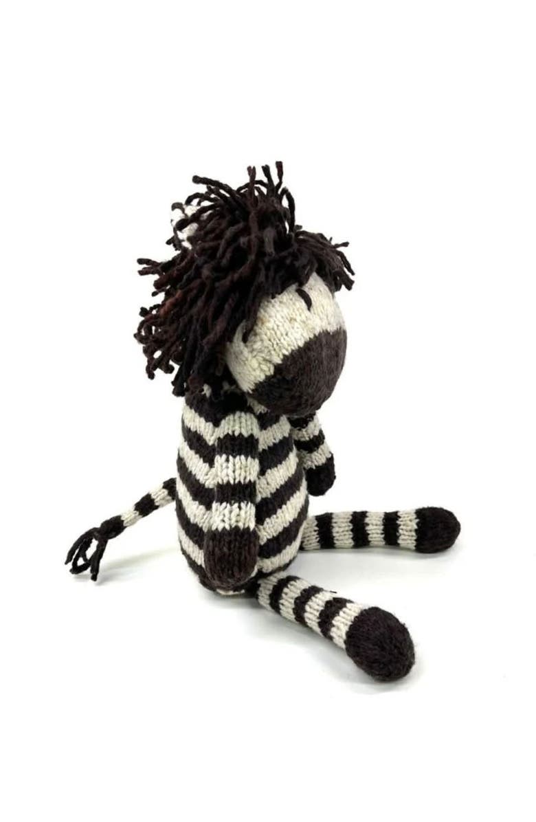Finn + Emma Wool Knit Buddy, Alternate, color, Zachary The Zebra