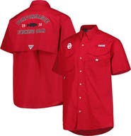 Columbia Men's Columbia Crimson Oklahoma Sooners Bonehead Button-Up Shirt