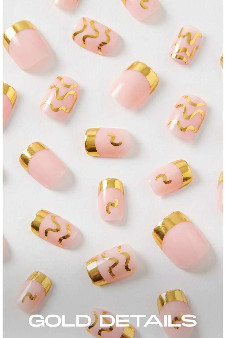 Kids' Gold Chrome Press-On Nails, Alternate, color, OPEN MISCELLANEOUS