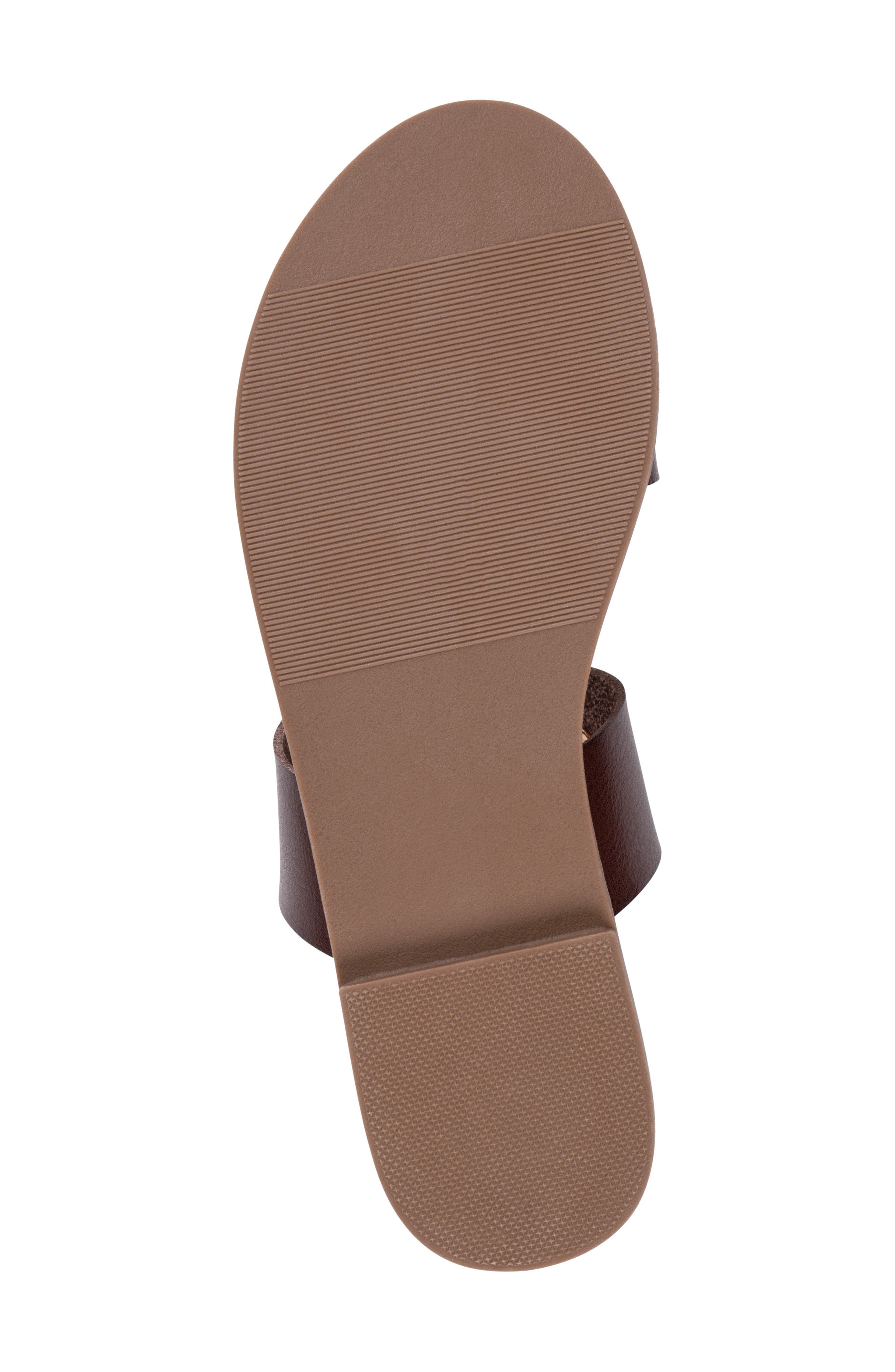 Nolah Coin Slide Sandal, Alternate, color, DARK BROWN