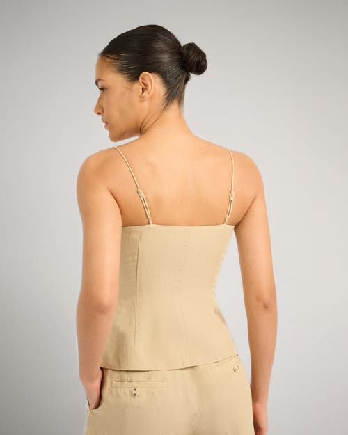 Onia Air Linen Underwire Corset Top In Nude