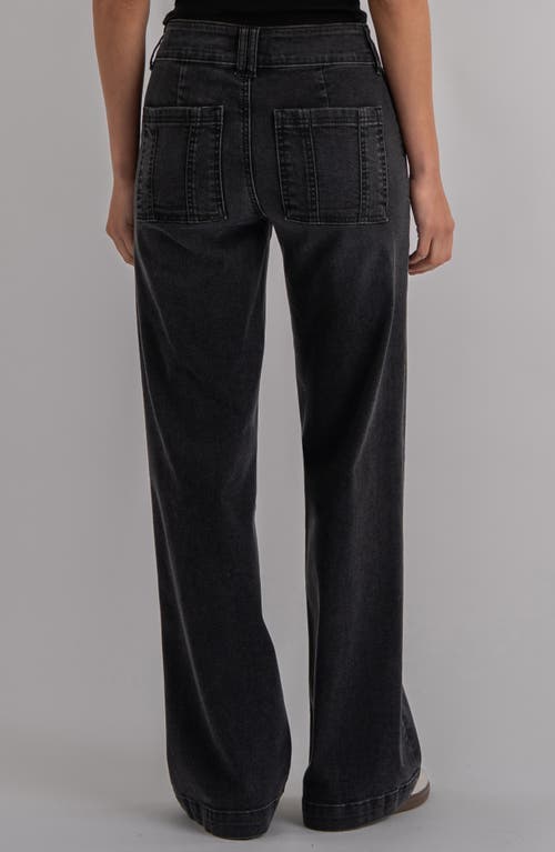 Kut From The Kloth Jodi High Waist Straight Leg Utility Jeans In Black