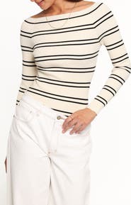 Petal & Pup Presley Bateau Neck Knit Top