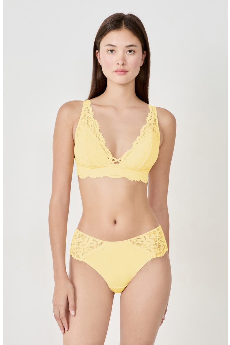 Lengende Lace Trim Panties, Alternate, color, VANILLA