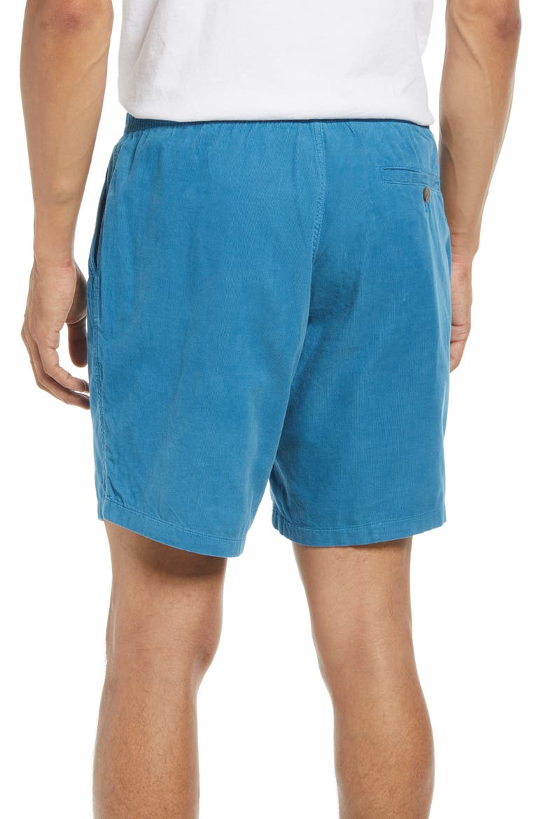 Drawstring Corduroy Club Shorts, Alternate, color, SODA LAKE