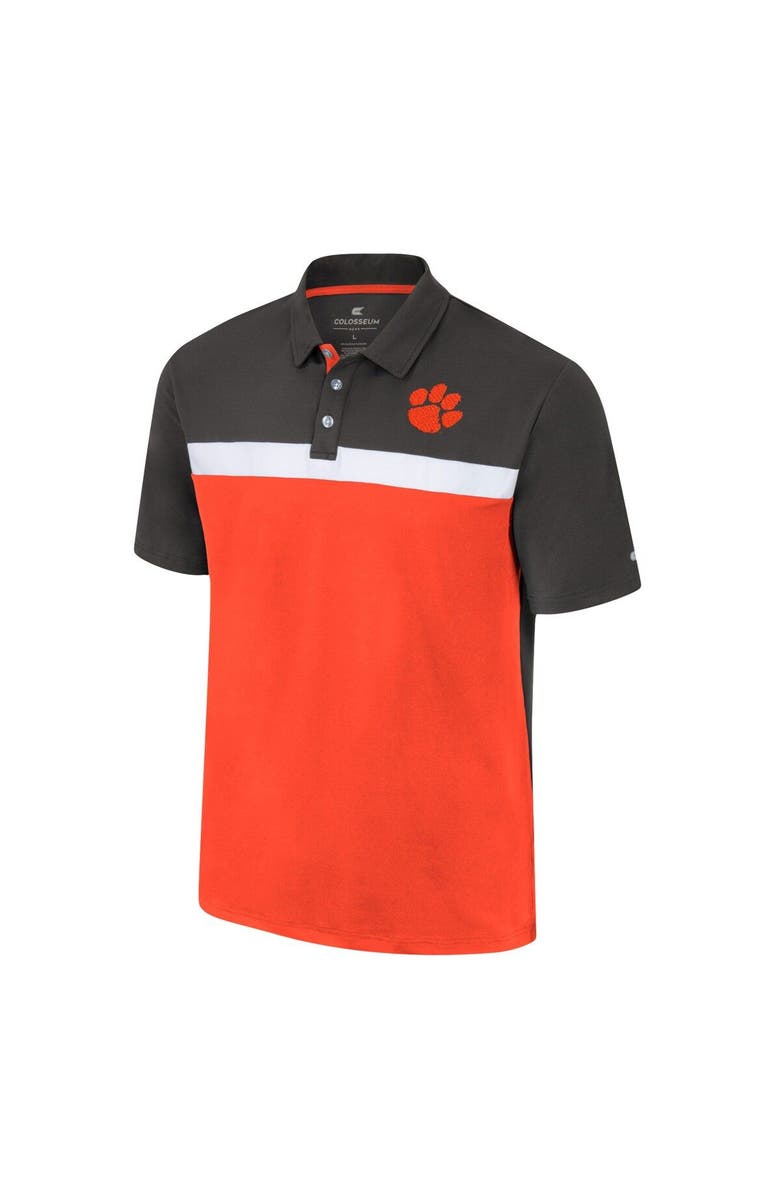 COLOSSEUM Men's Colosseum Charcoal Clemson Tigers Two Yutes Polo, Alternate, color, 