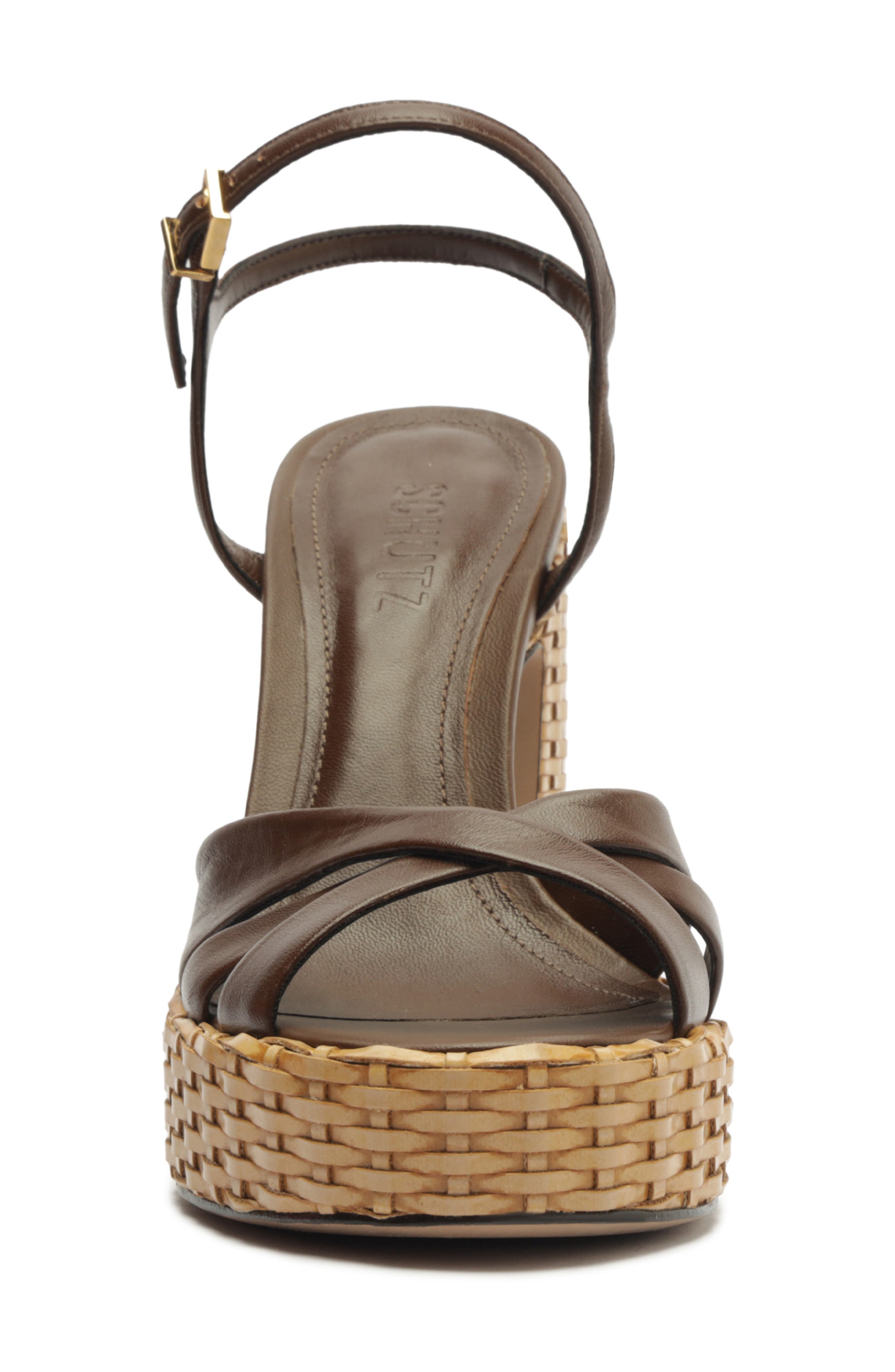 Schutz Keefa Woven Platform Sandal, Alternate, color, 