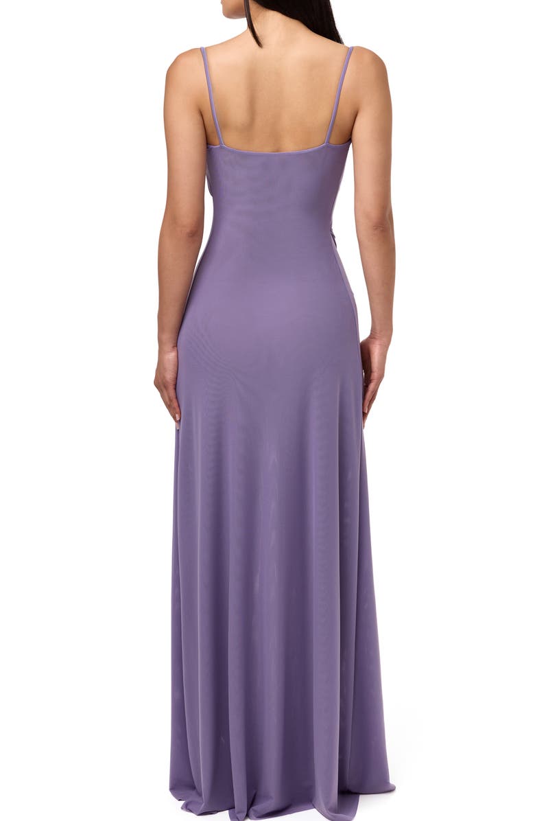 Naked Wardrobe Mesh Overlay Maxi Dress, Alternate, color, Lavender