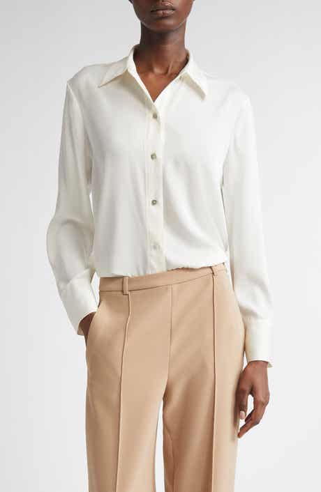 Vince Stretch Silk Button-Up Shirt